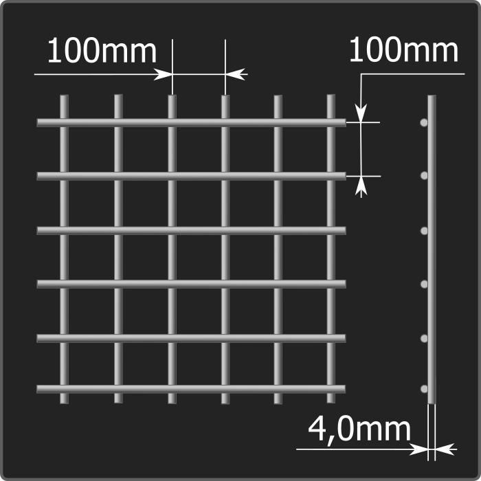 Сетка кладочная 100*100*4,0 (1,5*2,0)