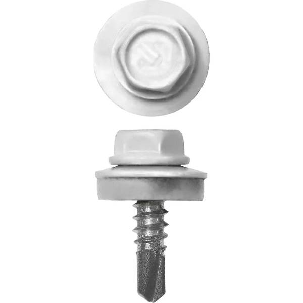 Саморез кровельный 4.8x70 RAL 9003 по дереву (100шт)